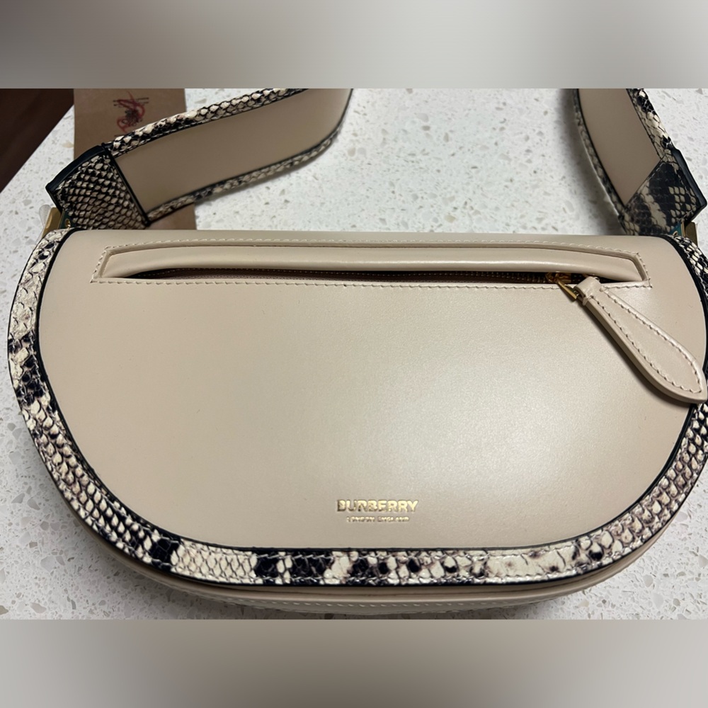 Burberry Cream Python Crossbody/ Shoulder Handbag - image 1
